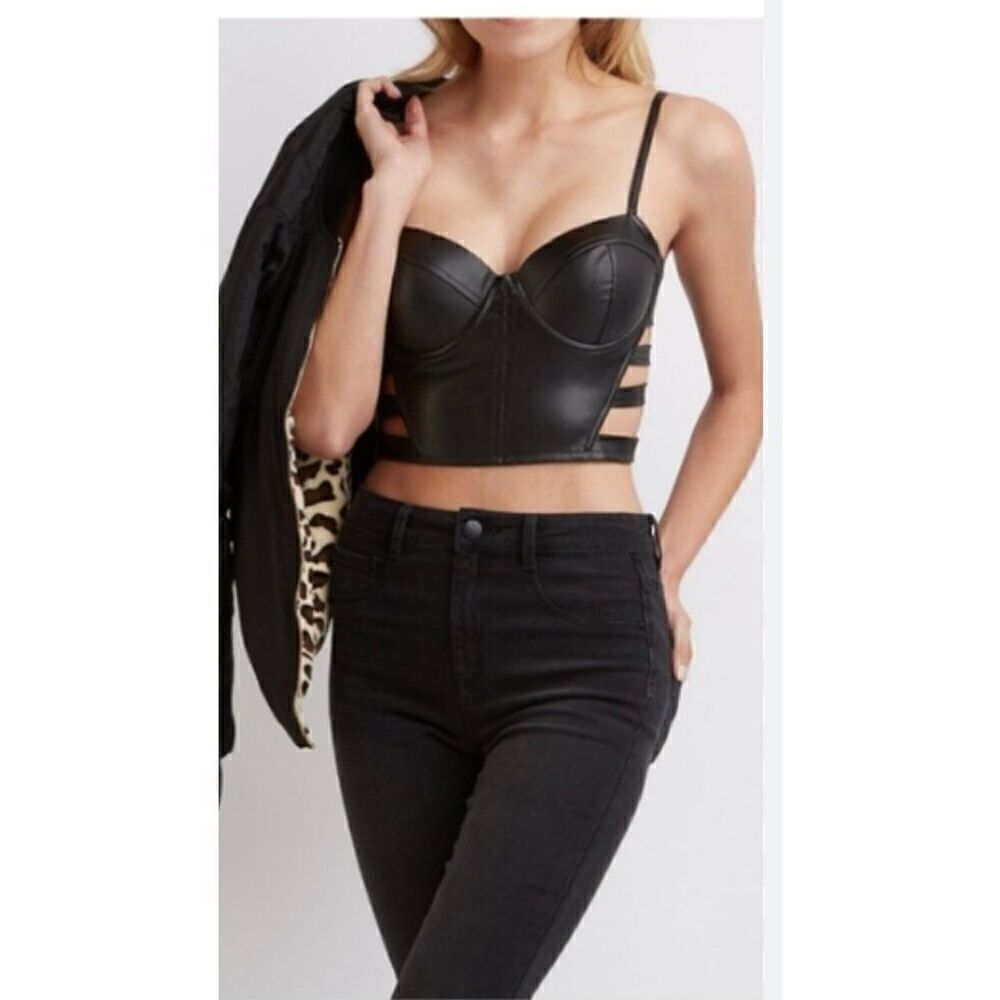 Hesperus Corset Top NWT Faux Leather SZ L